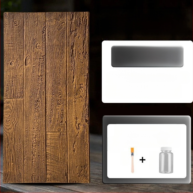 Antikinės plytos sienų plokštė su PU medienos imitacija, Europos klasikinis stilius, matinis paviršius, poliuretano gaminys