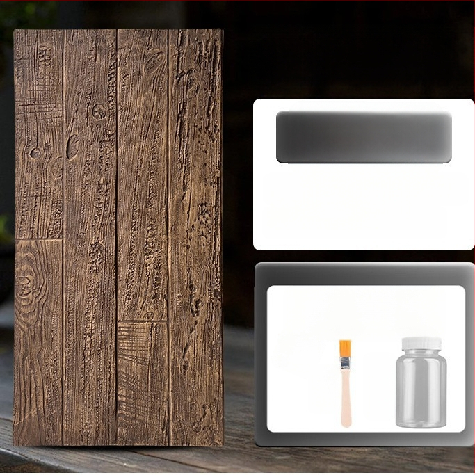 Antikinės plytos sienų plokštė su PU medienos imitacija, Europos klasikinis stilius, matinis paviršius, poliuretano gaminys