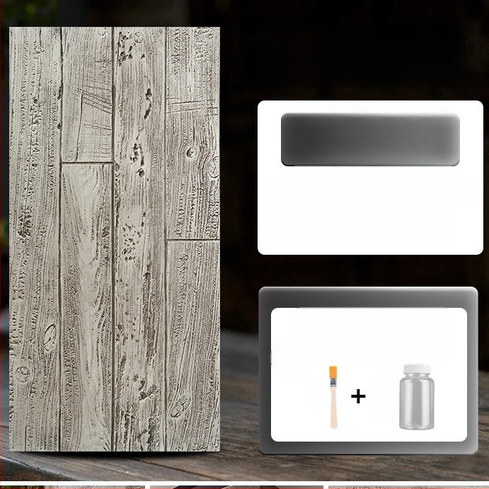 Antikinės plytos sienų plokštė su PU medienos imitacija, Europos klasikinis stilius, matinis paviršius, poliuretano gaminys