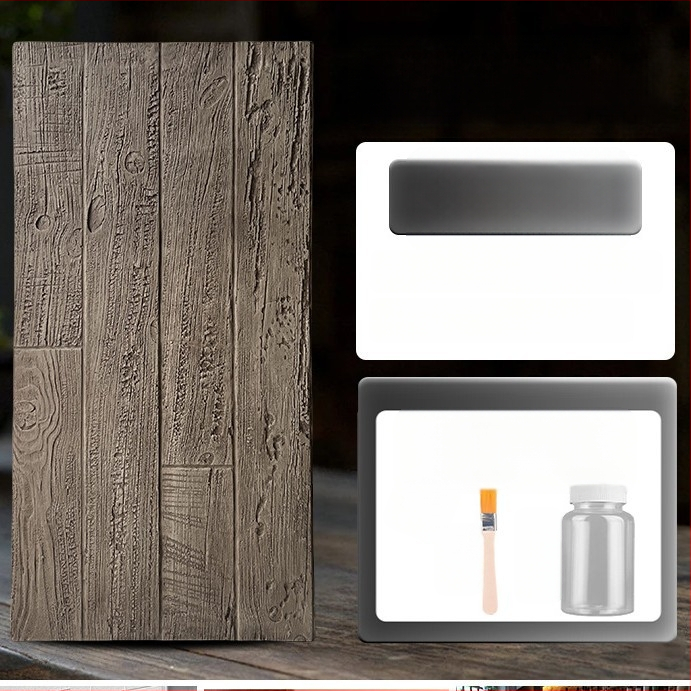 Antikinės plytos sienų plokštė su PU medienos imitacija, Europos klasikinis stilius, matinis paviršius, poliuretano gaminys