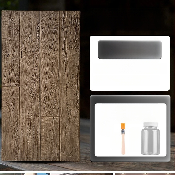 Antikinės plytos sienų plokštė su PU medienos imitacija, Europos klasikinis stilius, matinis paviršius, poliuretano gaminys