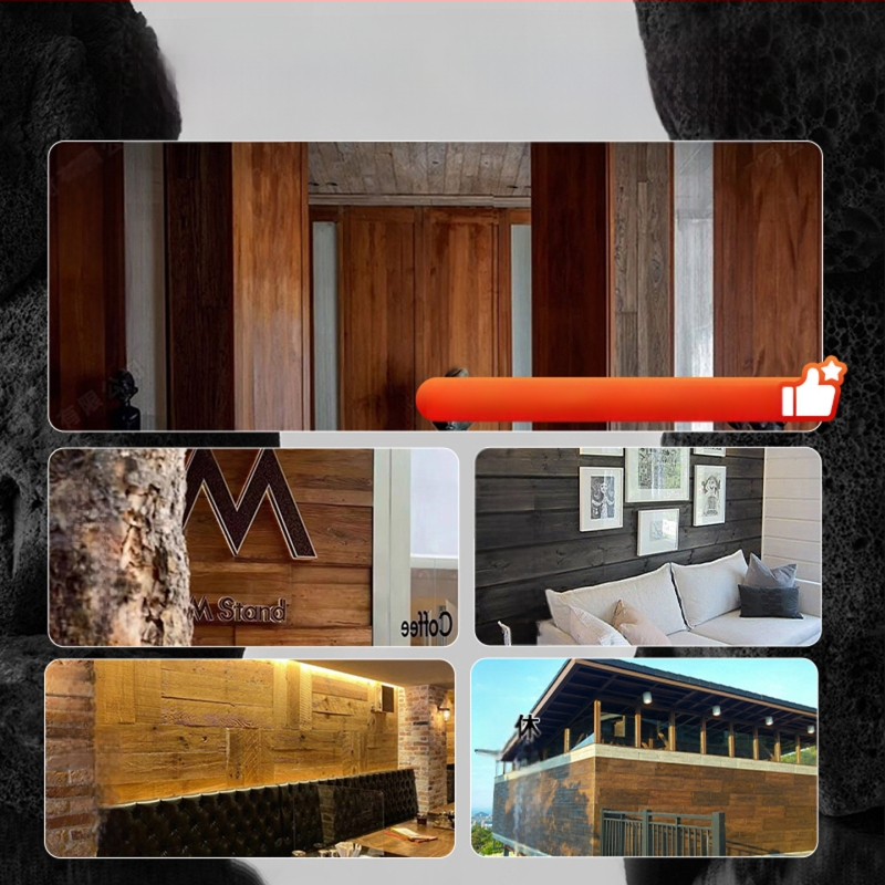 Antikinės plytos sienų plokštė su PU medienos imitacija, Europos klasikinis stilius, matinis paviršius, poliuretano gaminys