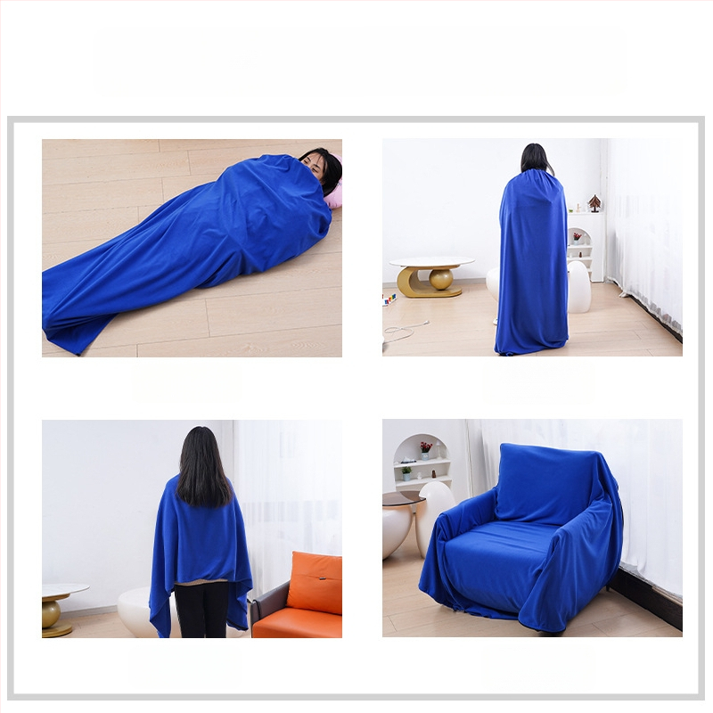 Apvalkline stiliaus fliso miegmaišis lauko naudojimui, su velvetine vidine danga, polar fleece audinys, suaugusiesiems, 600 g