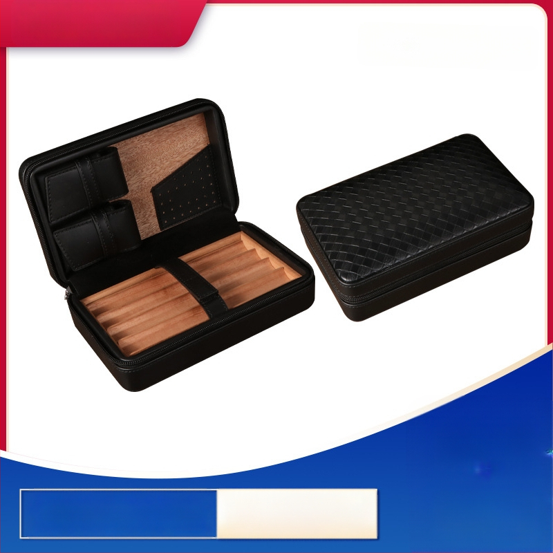 Пура хумидор Forten от кожа и дърво, стил: класически, прост и лек лукс, без персонализация