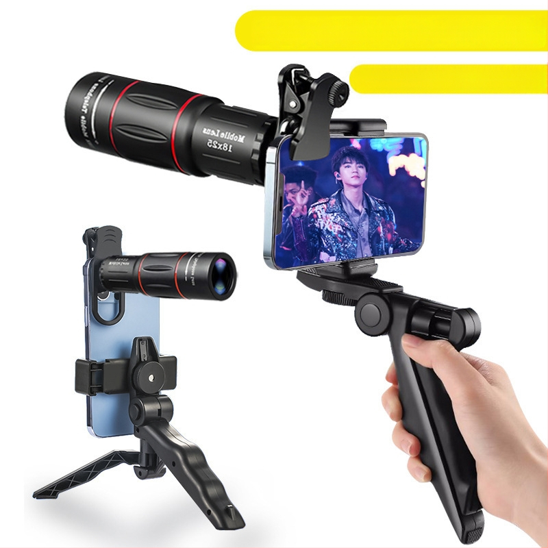 18x monokuliarus teleskopas koncertams ir lauko mobiliąjai fotografijai – išorinis ilgojo fokusavimo objektyvas