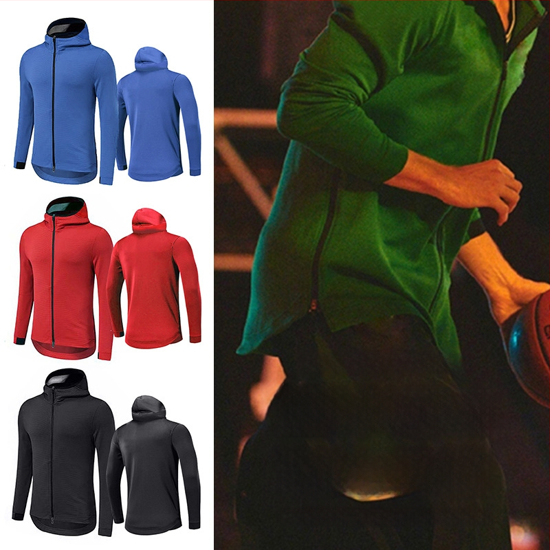 Unisex rudens megztinis su gobtuvu sportinei aprangai, ilgos rankovės, poliesterio mišinys