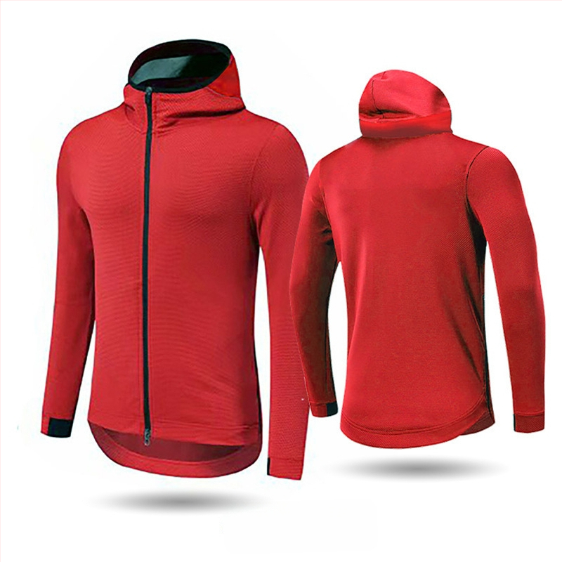 Unisex rudens megztinis su gobtuvu sportinei aprangai, ilgos rankovės, poliesterio mišinys