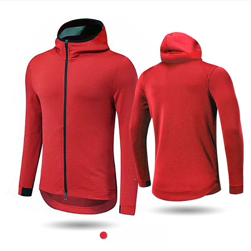 Unisex rudens megztinis su gobtuvu sportinei aprangai, ilgos rankovės, poliesterio mišinys