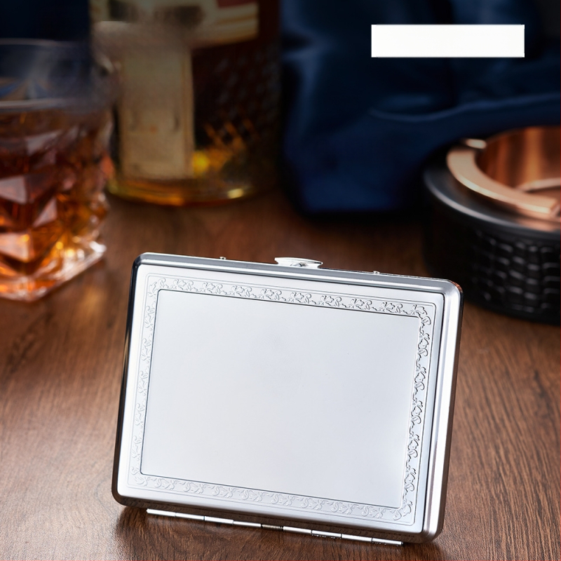 Metāla cigarešu kārba, moderns vienkāršs stils; pielāgošana pieejama; logotipa drukāšana iespējama; izcelsme Zhejiang.