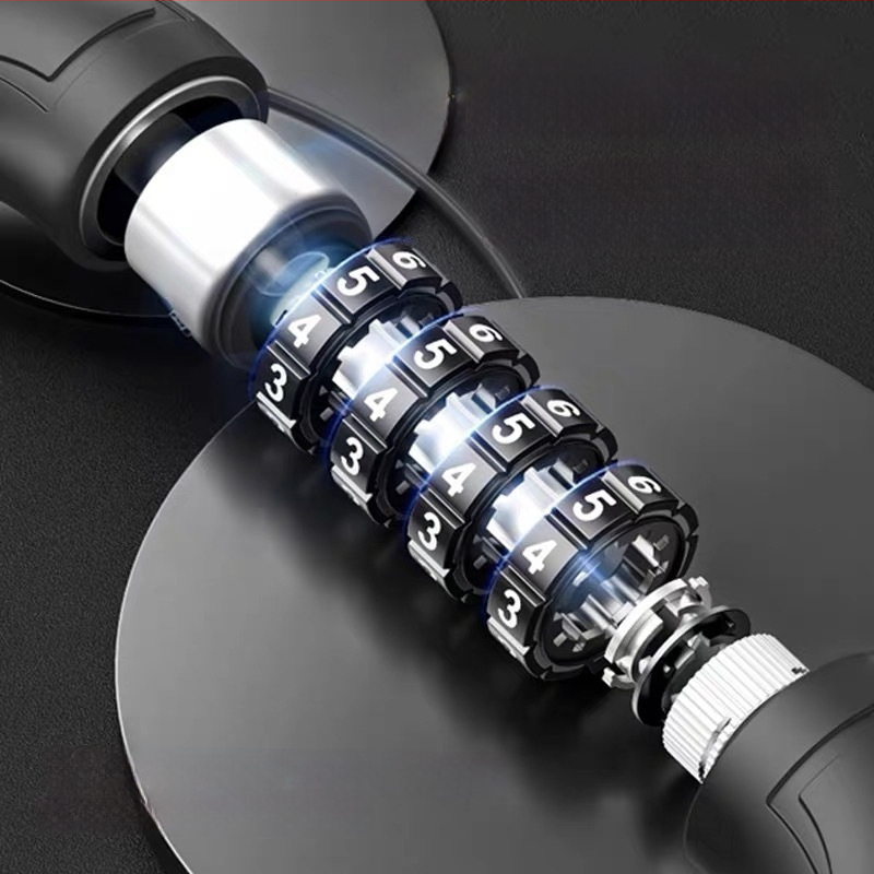 Dviračių užraktas su slaptažodžio apsauga ir plieno kabeliu, nešiojamas, specializuotas (Modelis: 1; Prekės kodas: wjbRnrzX; Medžiaga: PP)