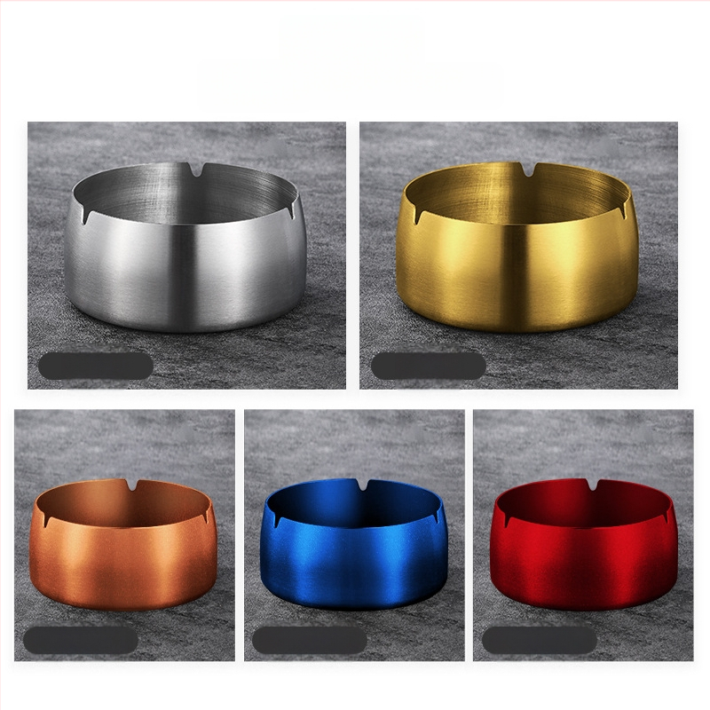 Ανοξείδωτο τασάκι με παχύτερο σχέδιο αντοχής στον άνεμο - εκτύπωση λογότυπου, επαναχρησιμοποιήσιμο, μοντέρνο μινιμαλιστικό στυλ