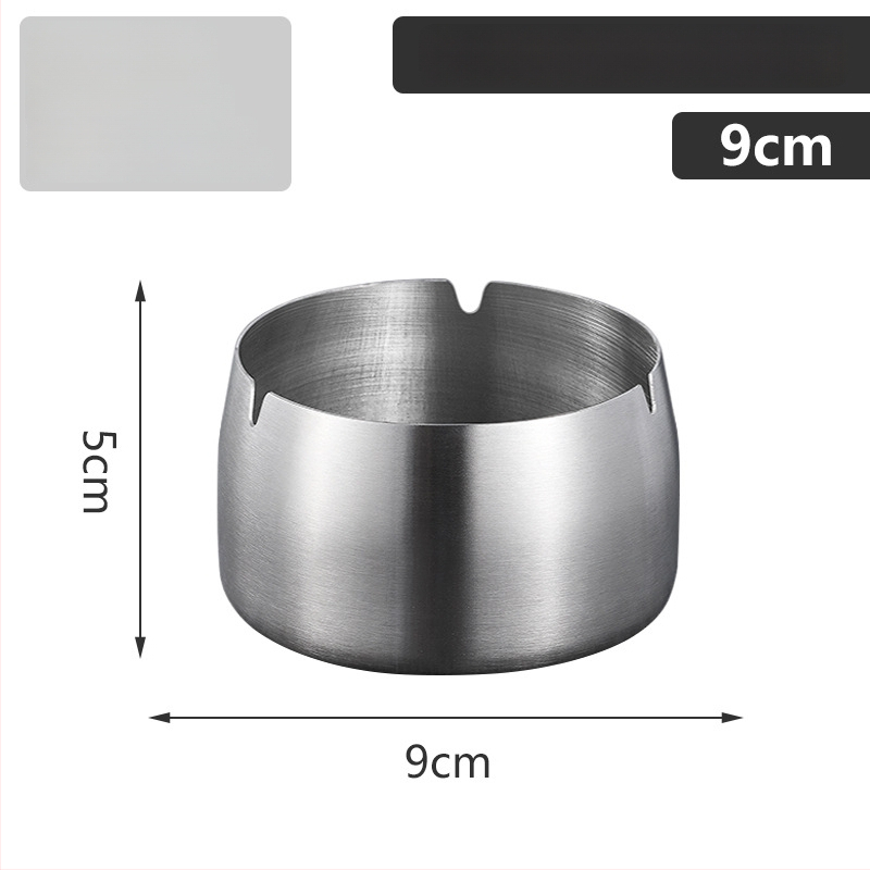 Ανοξείδωτο τασάκι με παχύτερο σχέδιο αντοχής στον άνεμο - εκτύπωση λογότυπου, επαναχρησιμοποιήσιμο, μοντέρνο μινιμαλιστικό στυλ