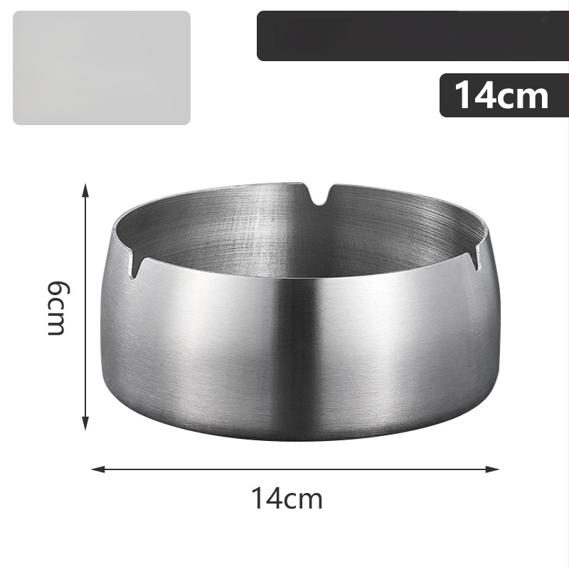 Ανοξείδωτο τασάκι με παχύτερο σχέδιο αντοχής στον άνεμο - εκτύπωση λογότυπου, επαναχρησιμοποιήσιμο, μοντέρνο μινιμαλιστικό στυλ