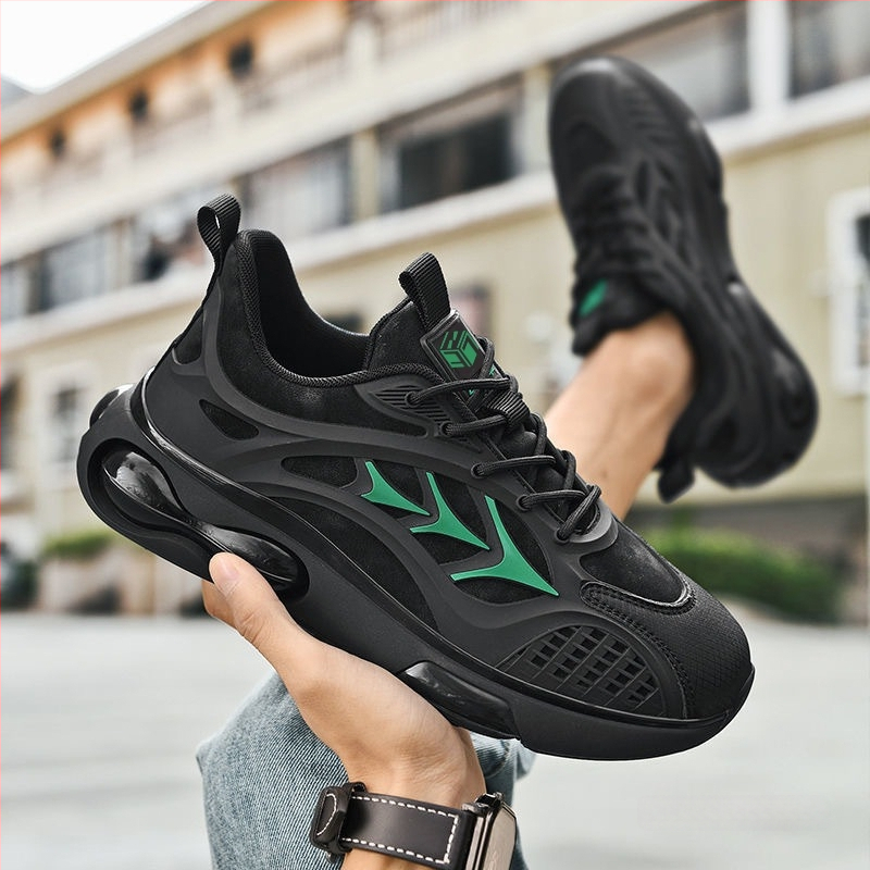 Vyriski kvėpuojantys tinkliniai sportbačiai - raišteliai, gumos padas, smailus pirštas, vidpadis iš dirbtinės kailio