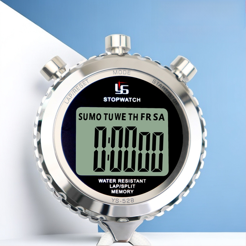 Elektroninis laikmatis bėgimui su pauze; nerūdijantis plienas, atsparus vandeniui, priešslydis, spausdintas logotipas