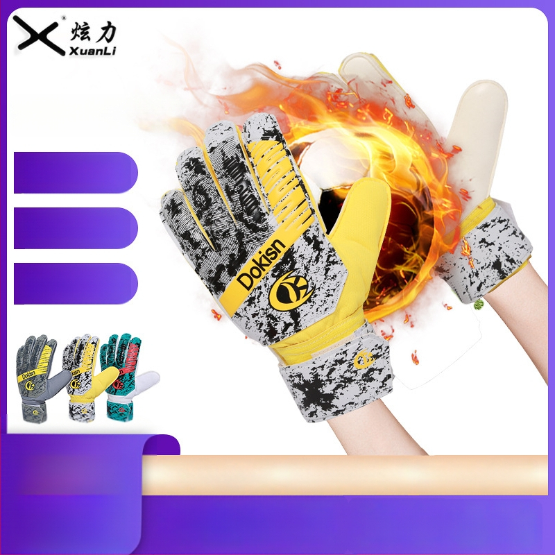 Jalgpalli väravavahi kindad, lateks, paksenenud pealmine kiht, sõrmede kaitse, treeninguks, kohandatavad, kaubamärk Dazzle Force