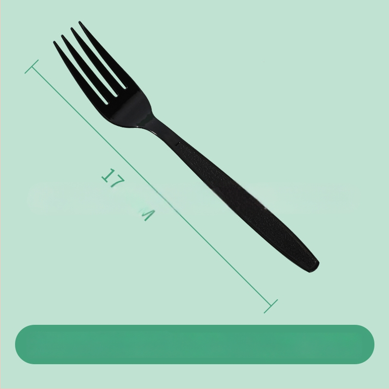 Vienkartinė PS plastikinė šakutė desertams, tortoms, vaisiams ir kepsniams, atskirai įpakuota; pakuotėje 1000 vnt; biologiškai skaidri; logotipo spausdinimas įmanomas