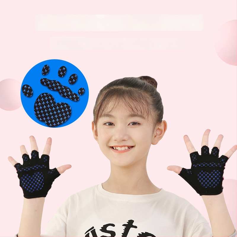 Vaikų delno apsauginės pirštinės dviračių sportui ir tinkliniam volejbolui – poliesterio pluoštas, delno apsauga