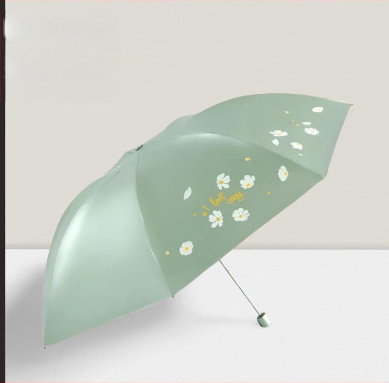 Rašiklio formos saulės skėtis, 7 plieno rėmas, rankinis atidarymas/uždarymas, 190T poliesterio audinys, UV apsauga UPF>50