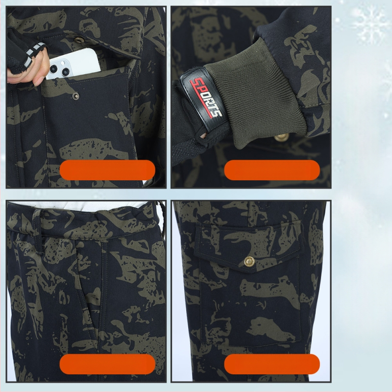 Kamufliažinė apranga rudenui ir žiemai - 100% medvilnė, atspari dėvėjimuisi, atspari vėjui, universalus