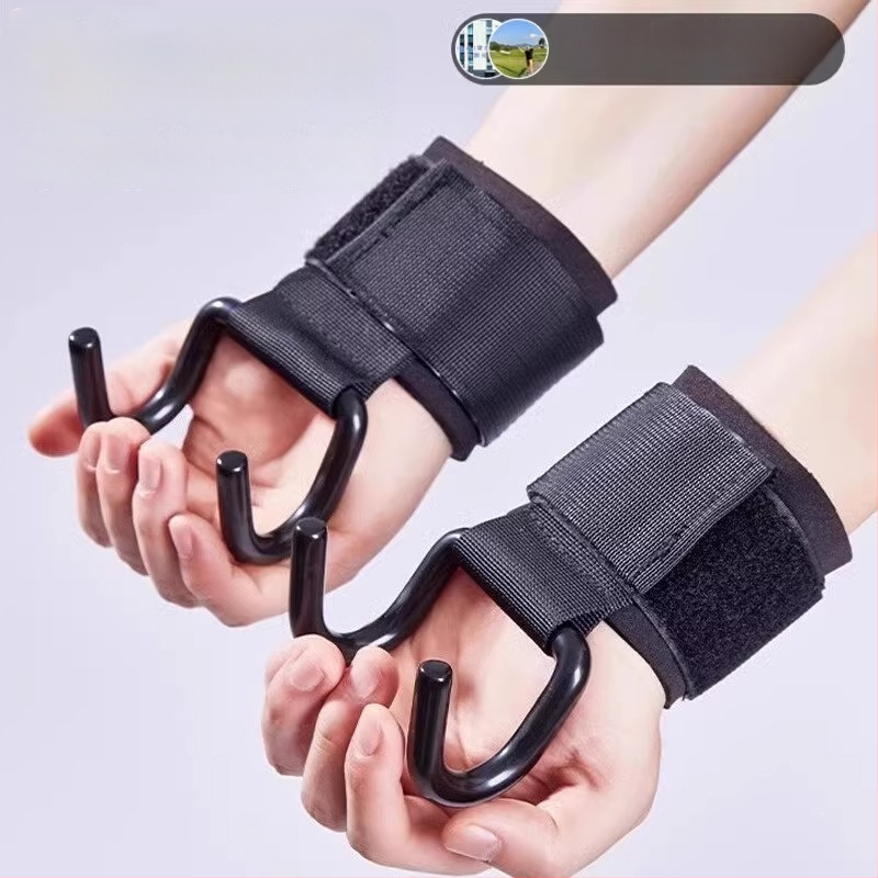 Treniravimo komplektas traukai: riešo apsauga su laikikliu ir pirštinės su kilpa – vienas kilpa, poliesterio pluoštas