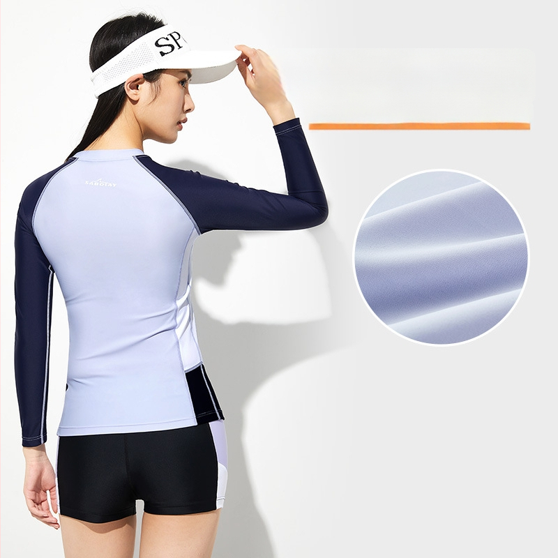 Ženské plavky s dlhým rukávom, rýchlo schnúce, konzervatívny strih, priliehavé, UV ochrana, podšívka 20% Spandex, 80% Nylon, 210 g/m2, s vankúšikom na prsia
