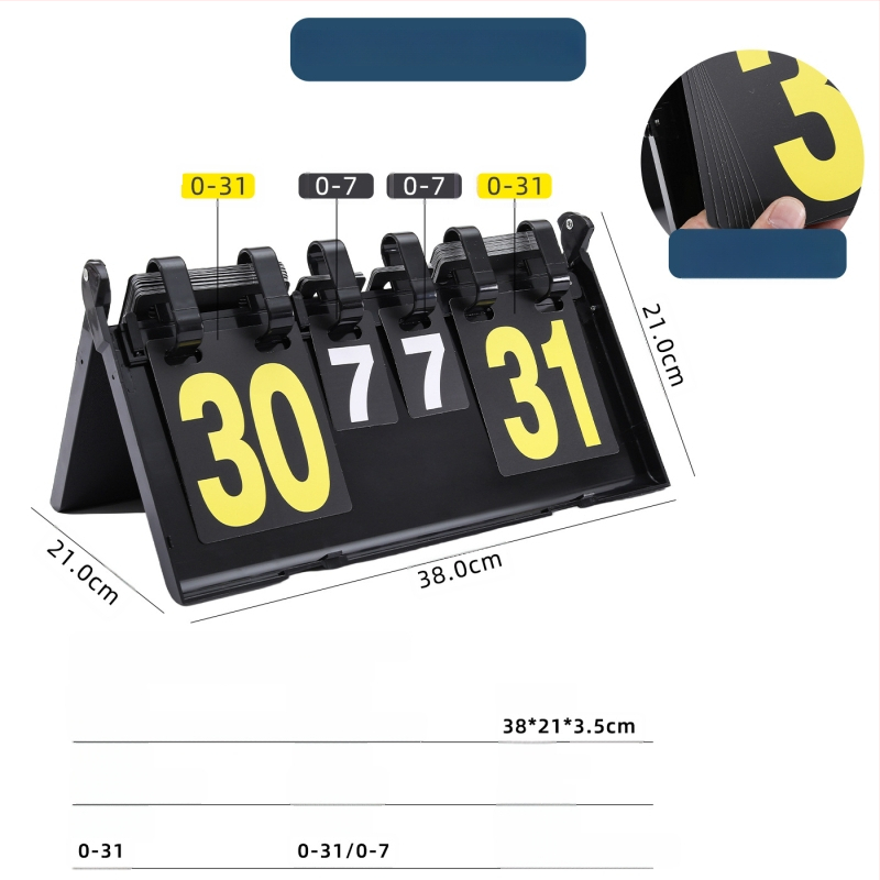 Daugiafunkcinė taškų kortelė – nešiojama PVC, sulankstoma, logotipo spausdinimas, pritaikytas apdorojimas; skirta krepšiniui, futbolui, tenisui, badmintonui, tinkliniui