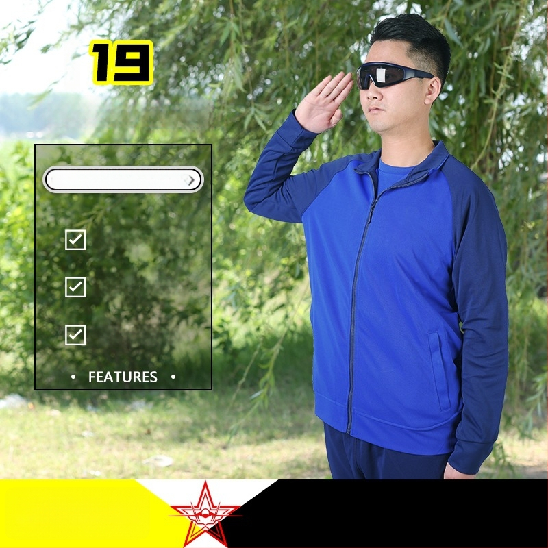 Ugniagesių ilgos rankovės kūno energijos treniruočių kostiumas — poliesterio pluoštas, greitai džiūsta, kvėpuojantis, šiltas, vėjo atsparus, unisex