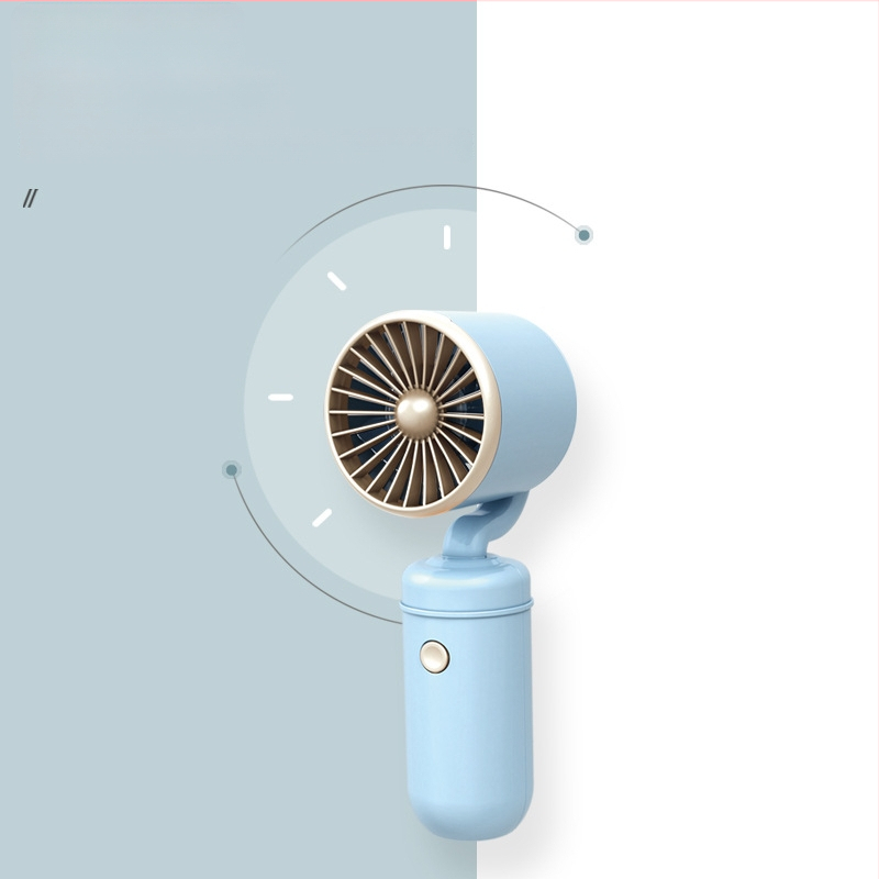 USB įkrovamas rankinis mini ventiliatorius, 5 mentės, 3 greičiai, 5V, 300–500 mAh, veikimo laikas 1–3 valandos