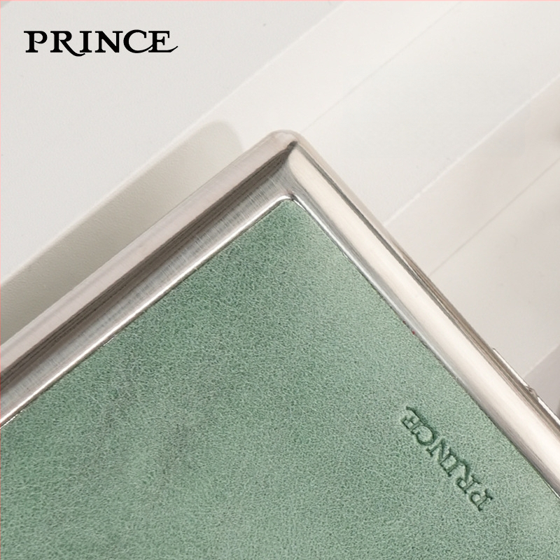 Prince Metāla cigarešu kārbiņa | Mūsdienīgs vienkāršs stils | Zīmols: Prince | Logotipa drukāšana: Jā | Iepakojums: 100 gab.