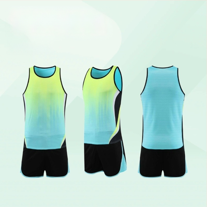 Lengvosios atletikos treniruočių komplektas vyrams ir moterims — bėgimui, MXT6217, 100% poliesterio audinys, pamušalas 100% poliesteris