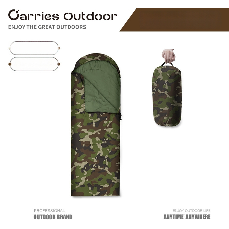 Voko stiliaus miegmaišis su skaitmeniniu maskavimu – Hollow Cotton izoliacija, poliesterio įdėklas, poliesterio audinys, 2500 g