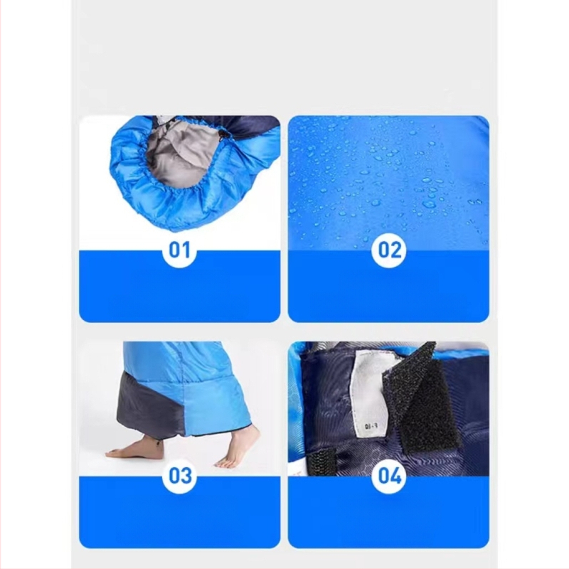 Miegmaišis tipo aplankas, užpildas tuščios pluoštas, pamušalas poliesterio-pamuko, audinys Chunya Spinning, svoris 0.7–2.4 kg