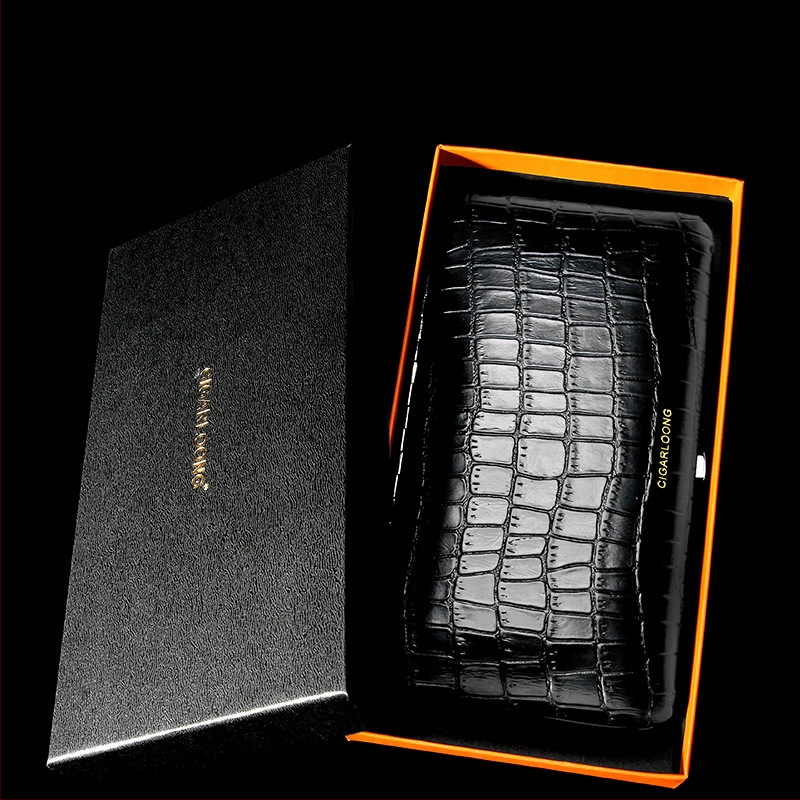 CIGARLOONG ādas cigāru ceļojumu kārba ar atslēgu ķēdi, jauns ķīniešu stils, kāzu dāvana