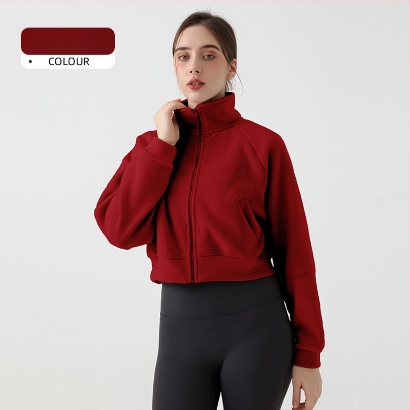 Moteriškas žiemos paltas su stovinčia kaklu, kišenėmis, Ori Velvet audinys