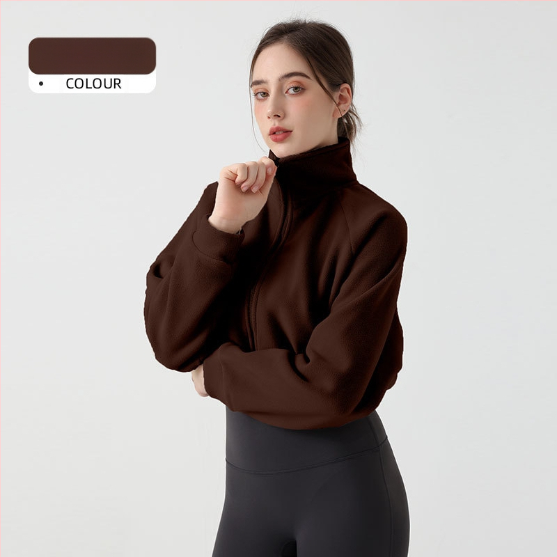 Moteriškas žiemos paltas su stovinčia kaklu, kišenėmis, Ori Velvet audinys