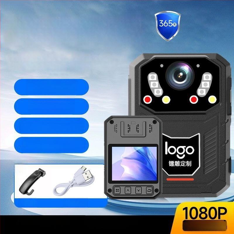 Професионална камера за служебни видеозаписи на място с 1080p инфрачервено нощно виждане, CMOS сензор, оптично стабилизиране, 11-часова батерия