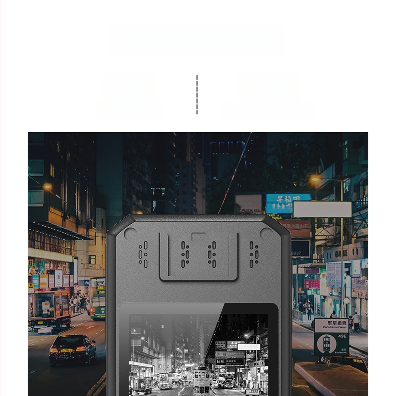 Професионална камера за служебни видеозаписи на място с 1080p инфрачервено нощно виждане, CMOS сензор, оптично стабилизиране, 11-часова батерия