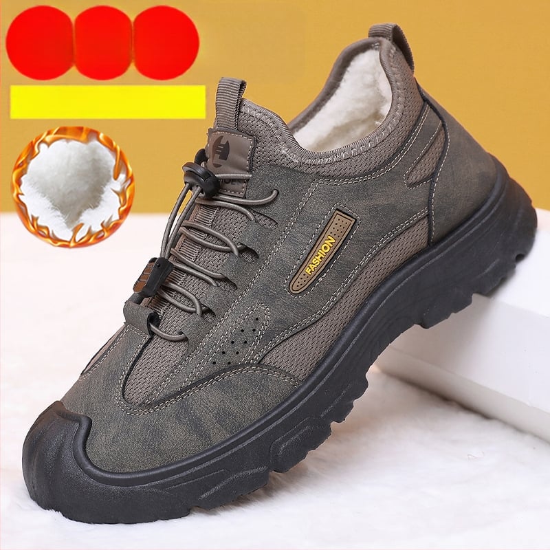 Vyriniai žieminiai sniego batai, PU viršus, prieš slydimo guma padas, vilnonė įdėklas, priekinis raištelių užsegimas