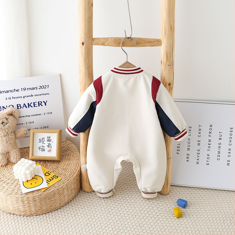 Kūdikių berniukų kombinezonas šliaužimui, ilgomis rankovėmis, užtrauktukas, korėjietiškas stilius