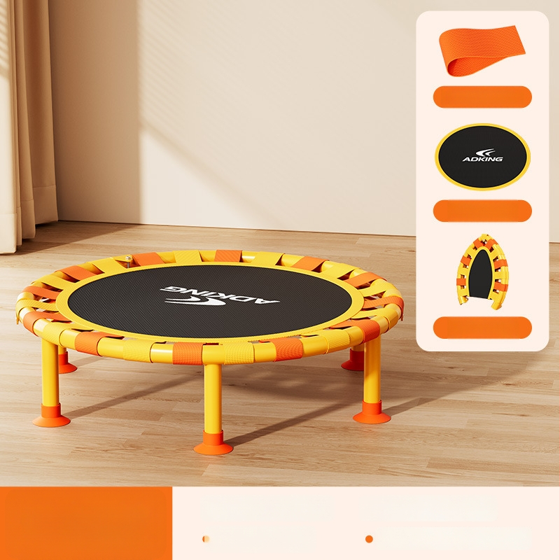 Saliekams iekšējais trampolīns pieaugušajiem un bērniem - ST 472, auksti velcēts tērauds, universāla lietošana, mājas fitnesa aprīkojums