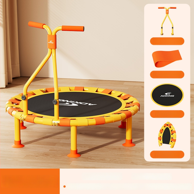Saliekams iekšējais trampolīns pieaugušajiem un bērniem - ST 472, auksti velcēts tērauds, universāla lietošana, mājas fitnesa aprīkojums