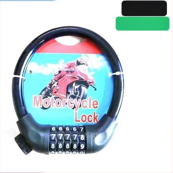 Dviračio kabelinis užraktas su plieno vielos apvalkalu, modelis 2280, svoris 1,3 kg, daugiafunkcis