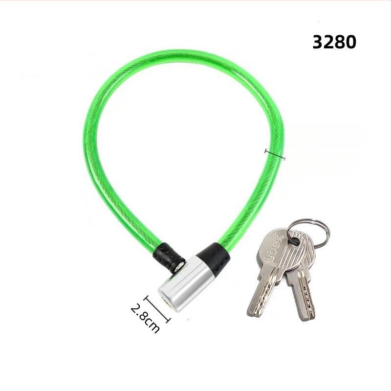 Dviračio kabelinis užraktas su plieno vielos apvalkalu, modelis 2280, svoris 1,3 kg, daugiafunkcis