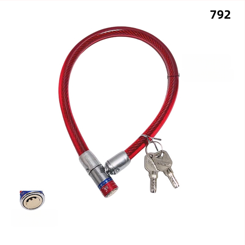 Dviračio kabelinis užraktas su plieno vielos apvalkalu, modelis 2280, svoris 1,3 kg, daugiafunkcis