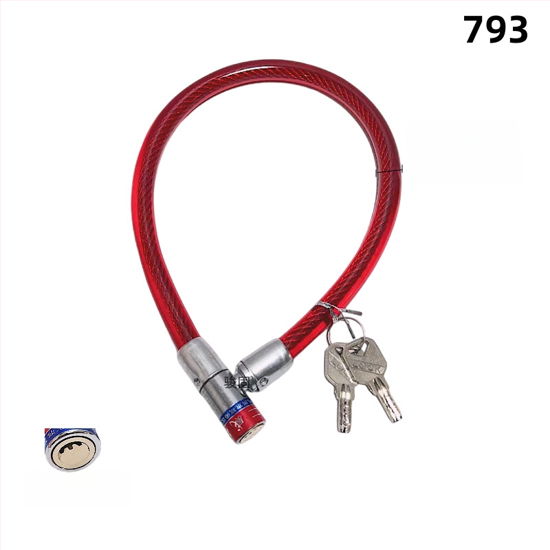 Dviračio kabelinis užraktas su plieno vielos apvalkalu, modelis 2280, svoris 1,3 kg, daugiafunkcis