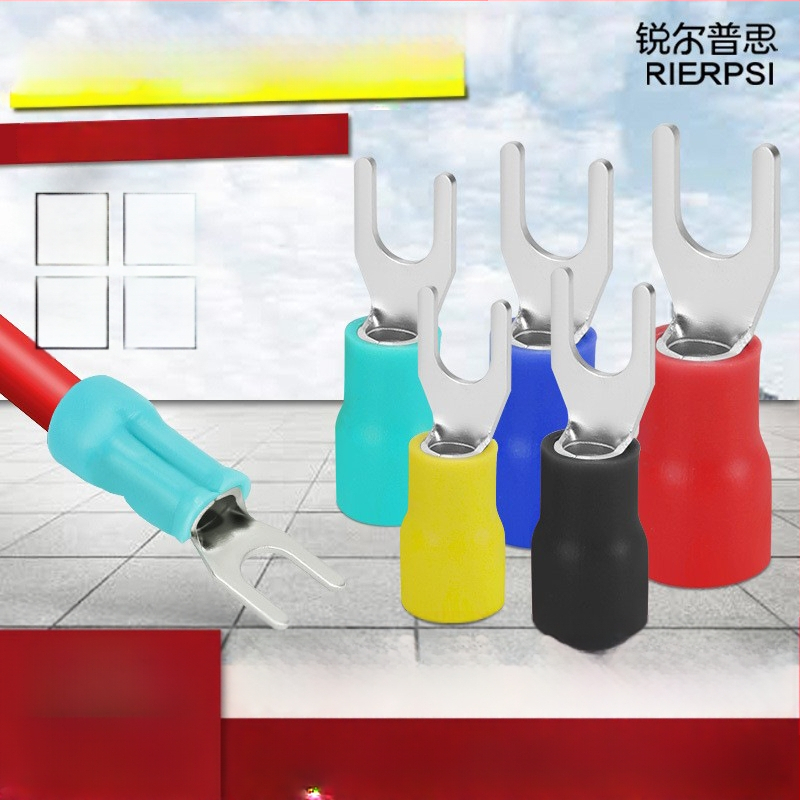 SV1.25-3 Aukstā presēt termināļu bloks, dakšu tips, varš, U-veida plug-in vadu terminālis