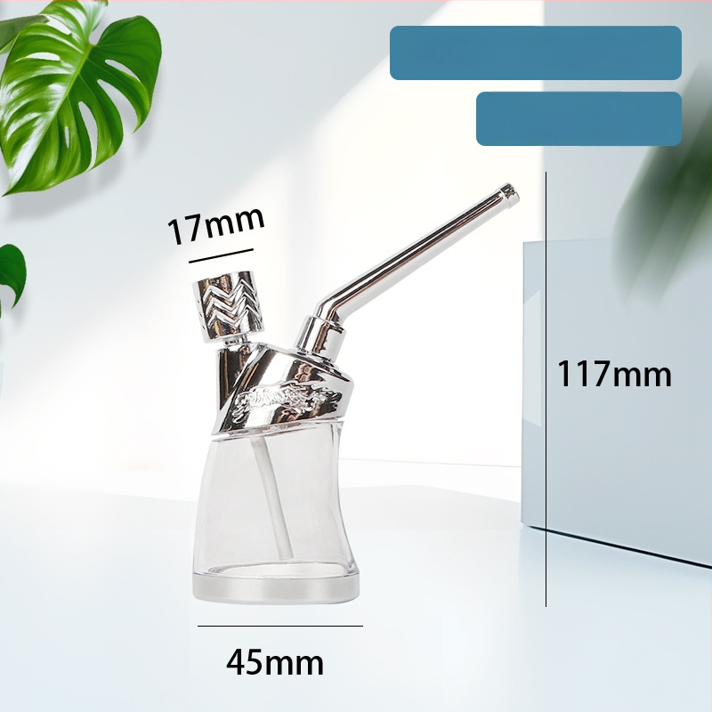 Hookah dubultās lietošanas ar caurspīdīgu daudzfiltru sistēmu, plastmasas korpuss, moderns japāņu minimalistiskais dizains