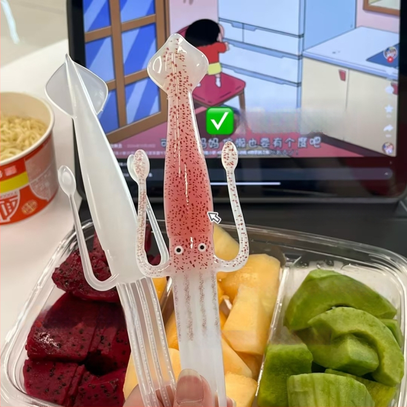 Makaronų šakutė iš dervos, japonų stiliuje, rankų darbo, vienos dalies konstrukcija, pritaikoma