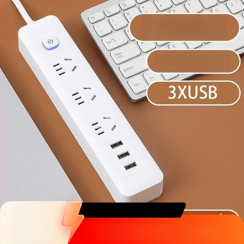 USB maitinimo juosta, daugiafunkcinė, atskirai valdomos kištukinės lizdai, nacionalinis standartas